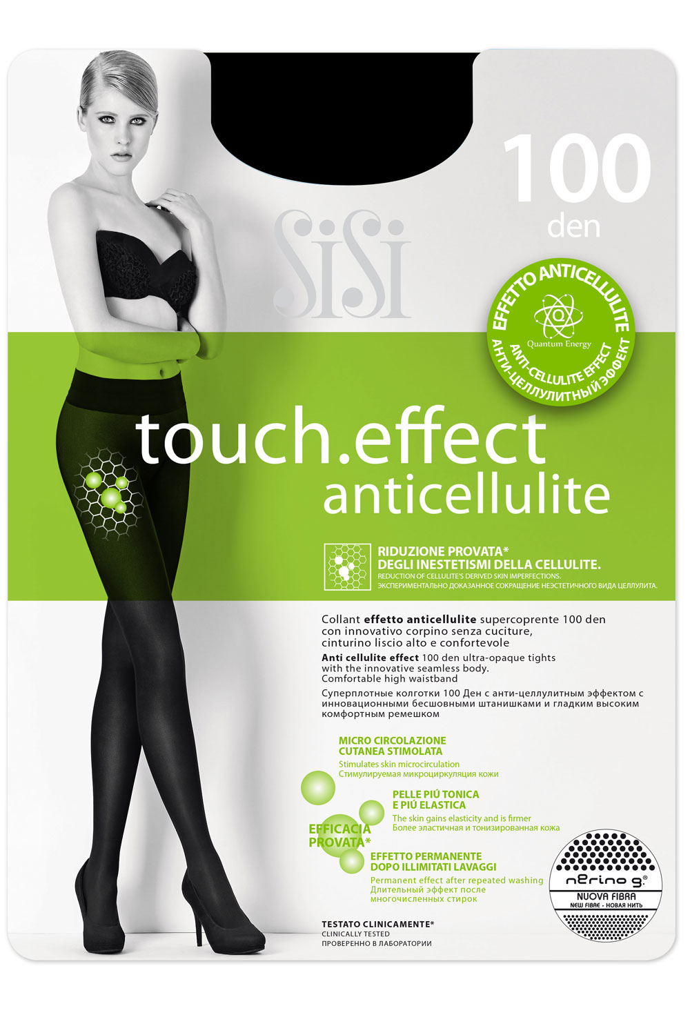 TOUCH EFFECT ANTICELLULITE 100 den Колготки с антицеллюлитным эффектом SISI
